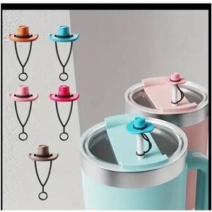 Stanley Cup Cowboy Hat Straw Toppers 5 pack